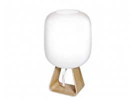 Lampe de table scandinave en opale et multipli de chêne modèle Toad 1UP