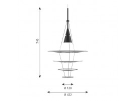 Suspension scandinave Enigma 425. Blanc ou noir