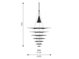 Suspension scandinave Enigma 825 Blanc ou noir