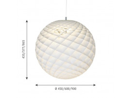 White Patera pendant lamp, 3 sizes