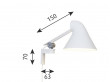 NJP Short arm wall lamp. 4 colors