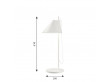 Lampe de table ou de bureau scandinave Yuh blanche