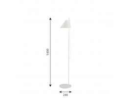 Lampadaire ou liseuse scandinave Yuh blanc