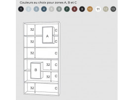 Bookcase model Mixage 100