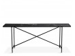 Console scandinave en marbre de Carrare. Structure noire. 