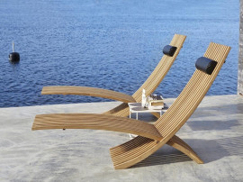 Chaise longue scandinave modèle Nozib. 