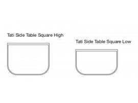 Tati Side Table Square High Stone