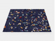 Tapis scandinave modèle Chaos Bleu marine 2 dimensions