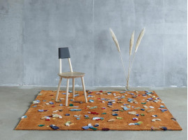 Tapis scandinave modèle Chaos Caramel 2 dimensions