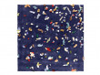 Tapis scandinave modèle Chaos Bleu marine 2 dimensions