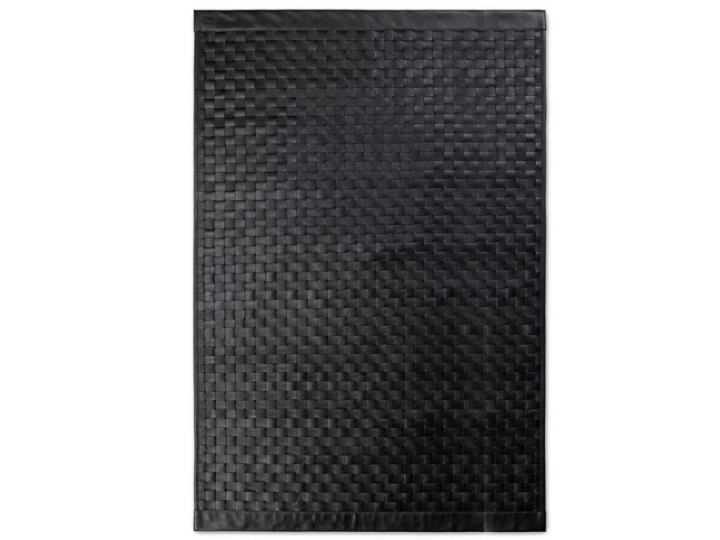 Tapis scandinave Tuscany cuir noir 2 dimensions