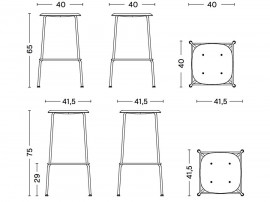 Soft Edge P30 bar stool. 65 cm ou 75 cm