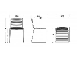 Chaise scandinave d'exterieur modèle Hee Dining