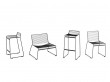 Outdoor Hee Bar Stool  65 cm ou 75 cm