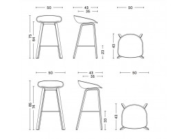 About A Stool AAS 32 Bar Stool  65 cm or 74 cm