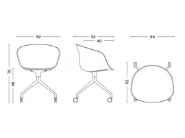 Fauteuil de bureau à roulettes About A Chair AAC 24 