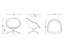 Fauteuil scandinave About A Lounge AAL 81