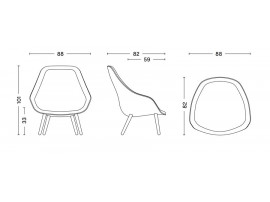 Fauteuil scandinave About A Lounge AAL 92