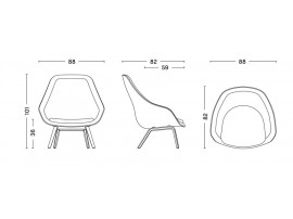 Fauteuil scandinave About A Lounge AAL 93