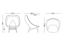 Uchiwa Lounge chair 