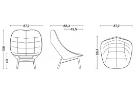 Uchiwa Quilt Lounge chair 