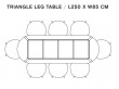 Table de repas scandinave Triangle Leg 250 cm 8/10 pers