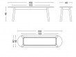 Triangle Leg  bench 150 cm