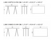 Table de repas ou de travail Loop Stand. 4 dimensions. 6 à 12 pers.