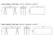 Table de repas ou de travail Loop Stand. 4 dimensions. 6 à 12 pers.