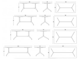 Table de travail ou de reunion About A TAble AAT 10. 7 tailles. 