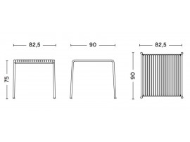 Palissade outdoor table 4 seats