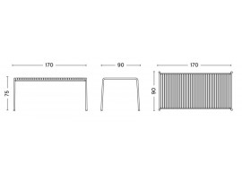 Palissade outdoor table 6/7 seats