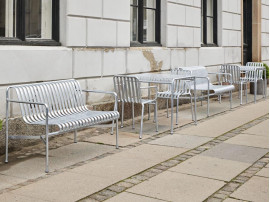 Palissade outdoor table hot galvanized 4 seats 