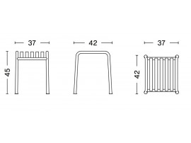 Palissade outdoor  stool hot galvanized