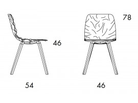 Chaise scandinave modèle Dent B504 Wood. 