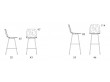 Dent B502 bar stool, 56 cm or 82 cm