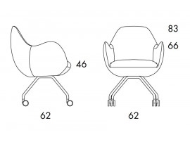 Wilmer Conference chair 059CW. Wheel base. 