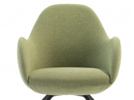 Fauteuil de conférence scandinave modèle Wilmer O59CW à roulettes