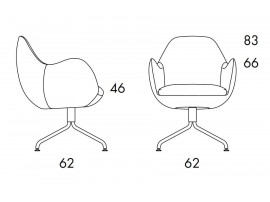 Wilmer Conference chair O57CS Sweevel base. 