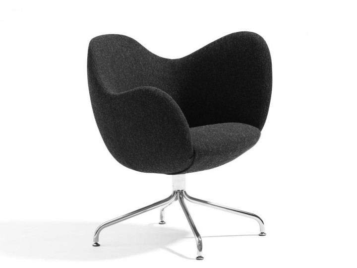 Fauteuil de conférence scandinave modèle Wilmer O55S accoudoir haut