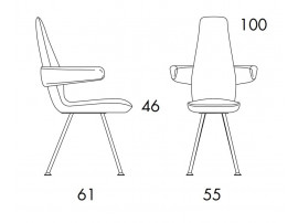 Fauteuil scandinave modèle Poppe 0161LA