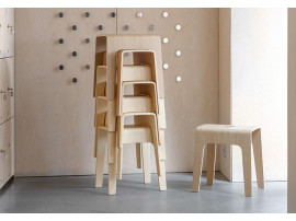 Bimbo stool, birch or oak. 