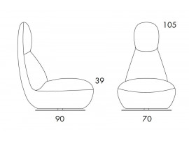 Fauteuil scandinave modèle Oppo 050F