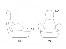 Fauteuil scandinave modèle Oppo 050AF