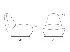 Fauteuil scandinave modèle Oppo 052F