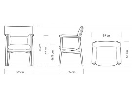 Fauteuil scandinave modèle Embrace E005