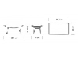 Mid-Century  modern scandinavian footstool model E016 "Embrace" by EOOS