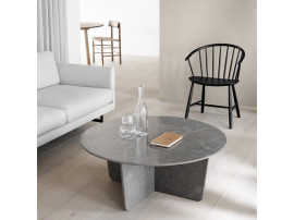 Plateau coffe table in Limestone. Ø: 100 cm