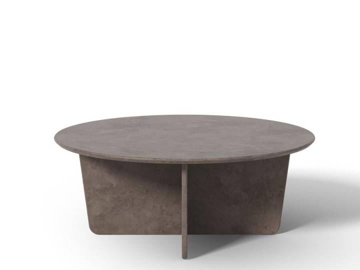 Plateau coffe table in Limestone. Ø: 100 cm