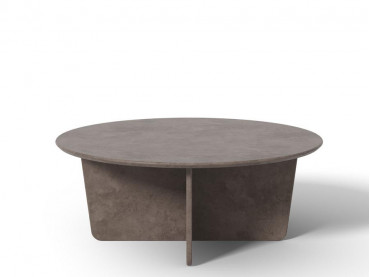 Plateau coffe table in Limestone. Ø: 100 cm